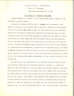 Inaugural Address: The Destiny of a Christian University, 1940