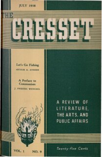 The Cresset (Vol. 1, No. 9)
