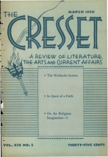 The Cresset (Vol. XIII, No. 5)