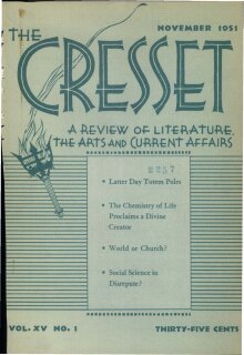 The Cresset (Vol. XV, No. 1)