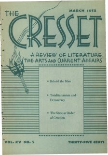 The Cresset (Vol. XV, No. 5)