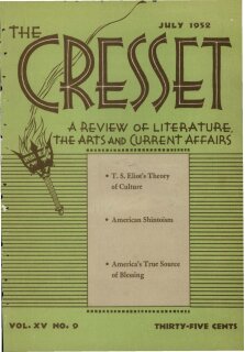 The Cresset (Vol. XV, No. 9)