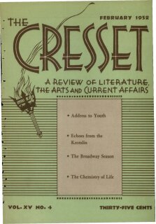 The Cresset (Vol. XV, No. 4)