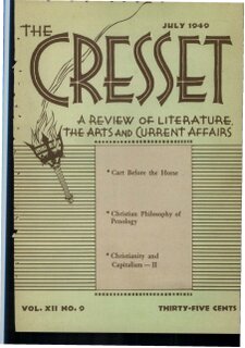 The Cresset (Vol. XII, No. 9)