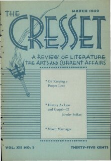 The Cresset (Vol. XII, No. 5)