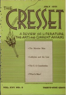 The Cresset (Vol. XVI, No. 9)