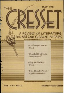 The Cresset (Vol. XVI, No. 7)