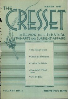 The Cresset (Vol. XVI, No. 5)