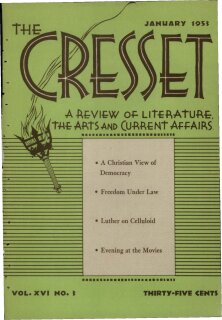 The Cresset (Vol. XVI, No. 3)