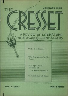 The Cresset (Vol. XI, No. 3)