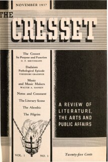 The Cresset (Vol. 1, No. 1)