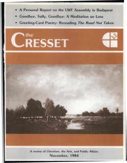 The Cresset (Vol. XLVIII, No. 1)