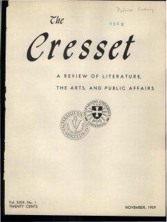 The Cresset (Vol. XXIII, No. 1)