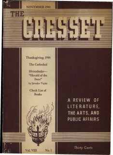 The Cresset (Vol. VIII, No. 1)