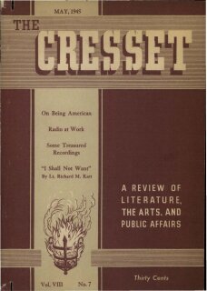 The Cresset (Vol. VIII, No. 7)