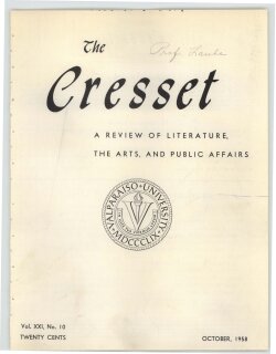 The Cresset (Vol. XXI, No. 10)