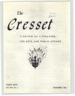 The Cresset (Vol. XXX, No. 1)