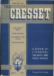 The Cresset (Vol. 5, No. 4)