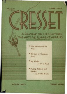 The Cresset (Vol. IX, No. 7)