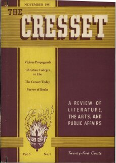 The Cresset (Vol. 5, No. 1)