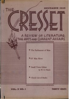 The Cresset (Vol. X, No. 1)