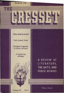 The Cresset (Vol. IX, No. 5)