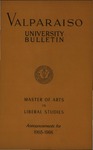 Graduate Catalog, 1965-1966 by Valparaiso University