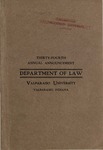 Old School Catalog 1912-13, The Department of Law