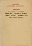 Old School Catalog 1908-09, The Department of Law by Valparaiso University