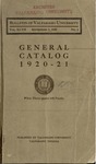 Old School Catalog 1920-21, Annual Catalog by Valparaiso University