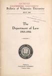 Old School Catalog 1915-16, The Department of Law by Valparaiso University