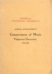 Old School Catalog 1912-13, The Department of Music by Valparaiso University
